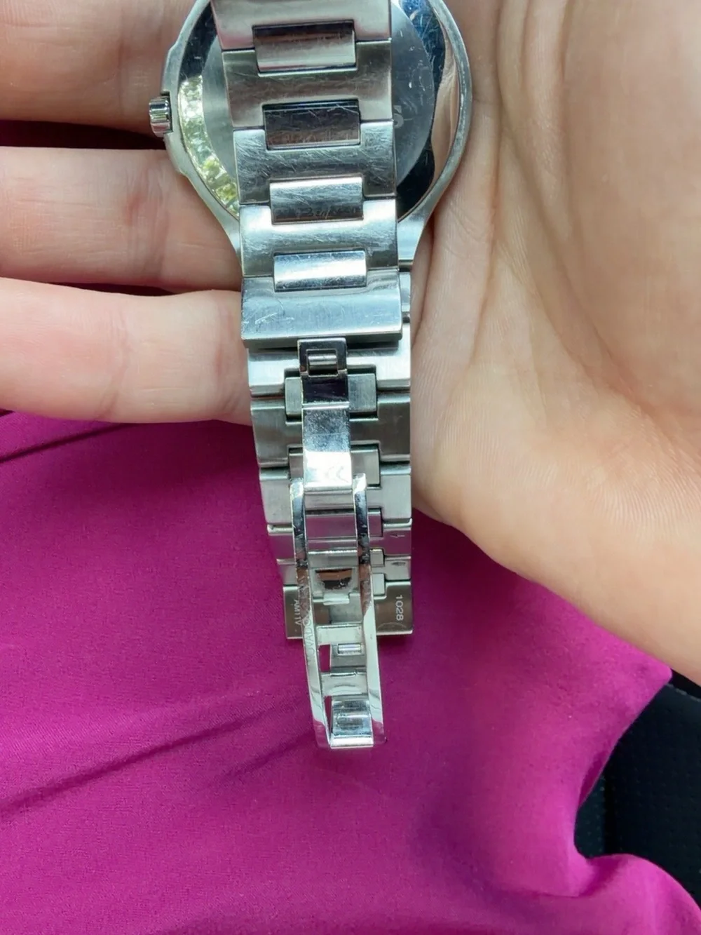 Movado Swiss Stainless Steel Black Dial Watch